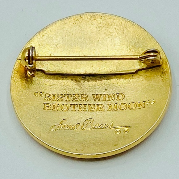Laurel Burch “Sister Wind Brother Moon” Brooch Vintage - Picture 4 of 5